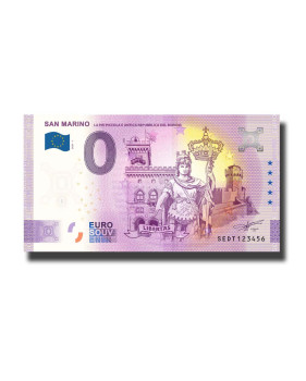 0 Euro Souvenir Banknote San Marino Italy SEDT 2021-1