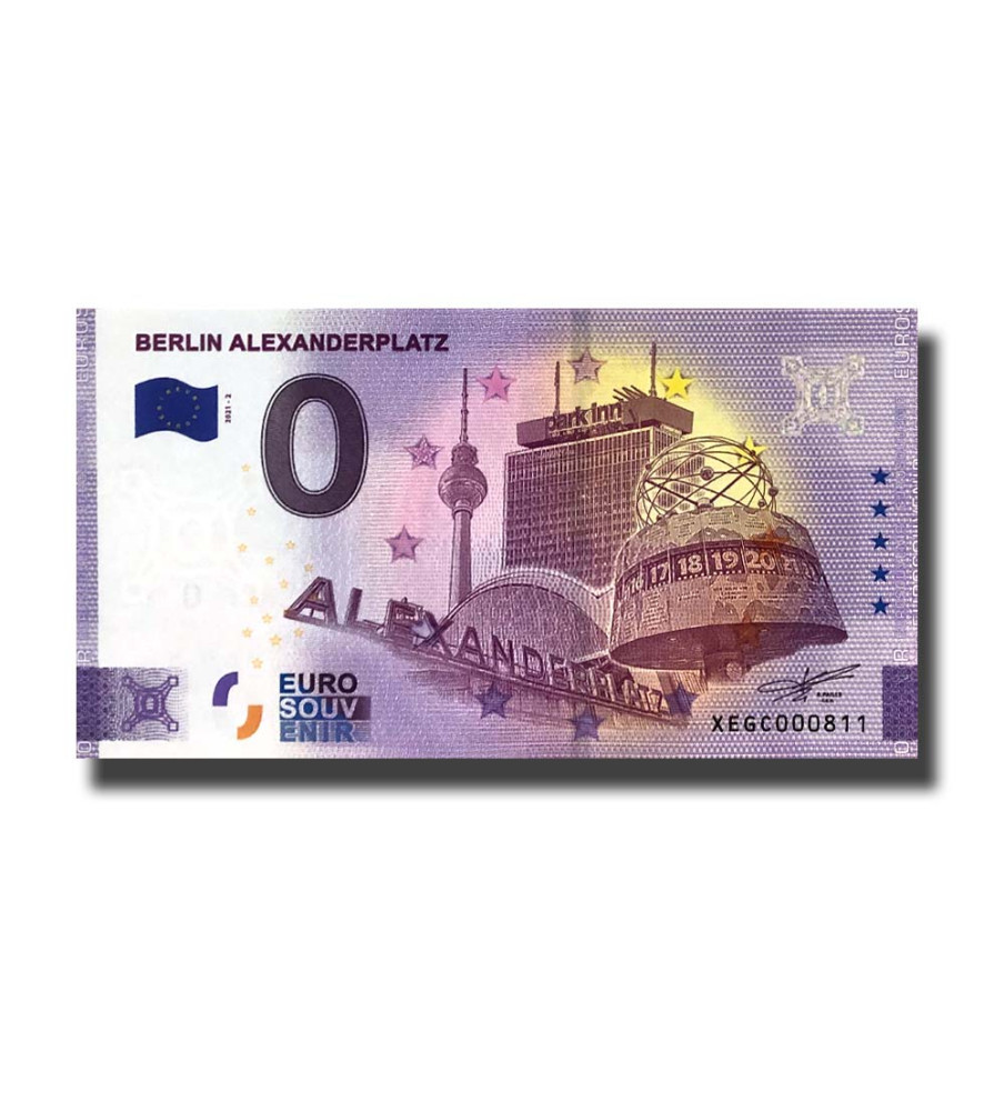 0 Euro Souvenir Banknote Berlin Alexanderplatz Germany XEGC 2021-2