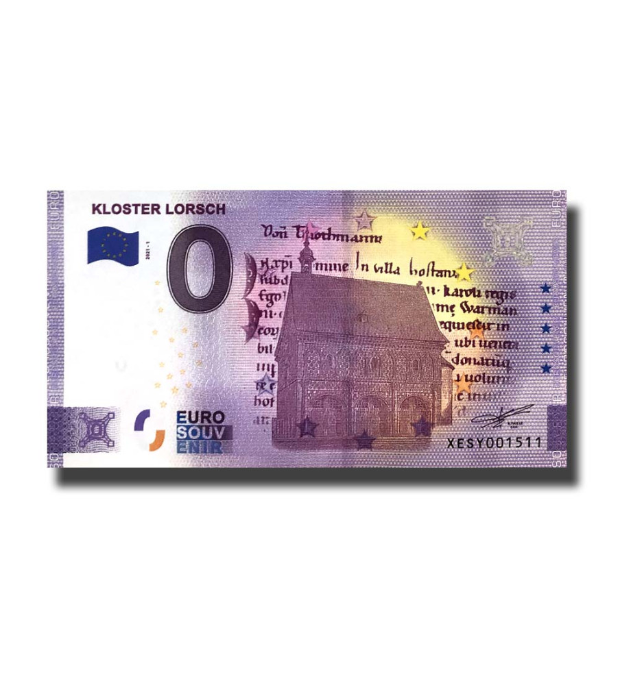 0 Euro Souvenir Banknote Kloster Lorsch Germany XESY 2021-1
