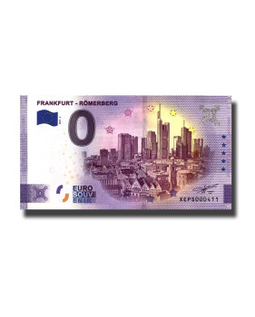 0 Euro Souvenir Banknote Frankfurt- Romerberg Germany XEPS 2021-2