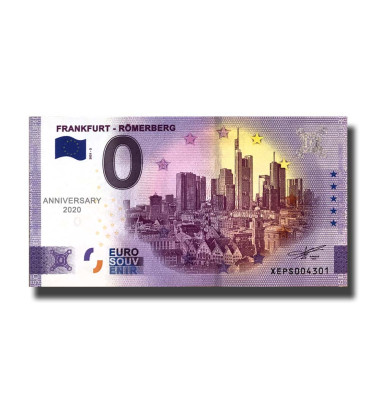 Anniversary 0 Euro Souvenir Banknote Frankfurt- Romerberg Germany XEPS 2021-2