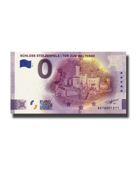 0 Euro Souvenir Banknote Schloss Stolzenfels Germany XETG 2021-1