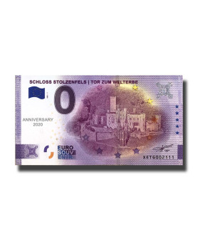 Anniversary 0 Euro Souvenir Banknote Schloss Stolzenfels Germany XETG 2021-1