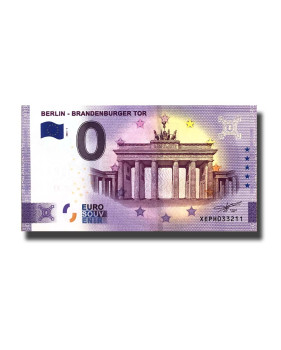 0 Euro Souvenir Banknote Berin - Brandenburger Tor Germany XEPH 2021-1