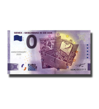 Anniversary 0 Euro Souvenir Banknote Genex - Geschenke In Die DDR Germany XEMZ 2021-59