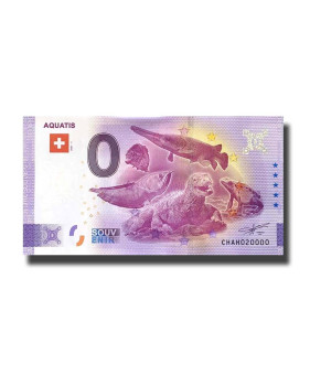 0 Euro Souvenir Banknote Aquatis Switzerland CHAH 202-1
