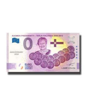 Anniversary 0 Euro Souvenir Banknote Suomen Presidenti - Tarja Halonen 2000-2012 Finland 2021-11