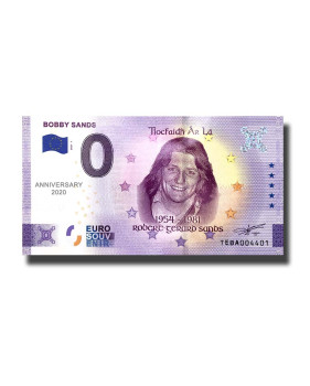 Anniversary 0 Euro Souvenir Banknote Bobby Sands Ireland TEBA 2021-1