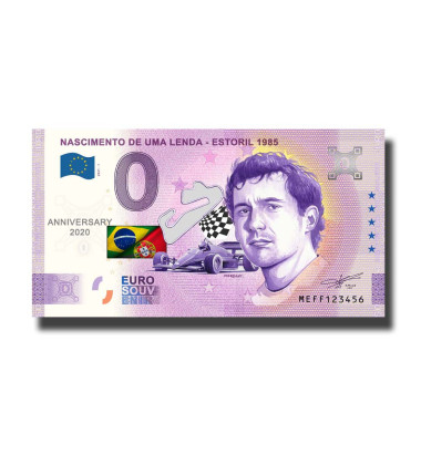 Anniversary 0 Euro Souvenir Banknote Nascimento De Uma Lenda Estoril 1985 Colour Portugal MEFF 2021-1