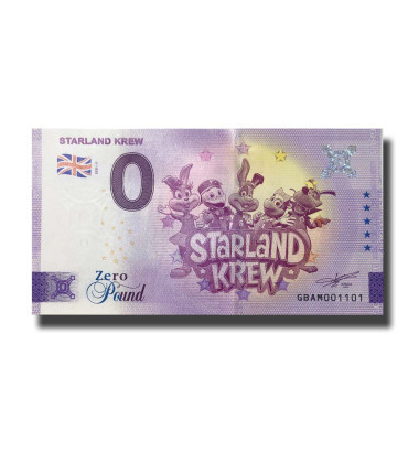 0 Pound Souvenir Banknote Starland Krew United Kingdom GBAM 2021-1