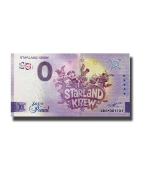 0 Pound Souvenir Banknote Starland Krew United Kingdom GBAM 2021-1