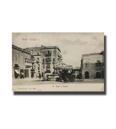 Malta Postcard G. Modiano St. Anna's Square 6690 UPU Used Undivided Back