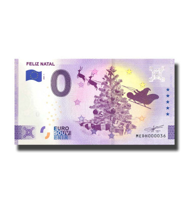 0 Euro Souvenir Banknote Feliz Natal Portugal MEDH 2020-1