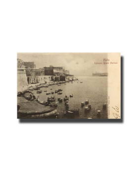 Malta Postcard G. Modiano Entrance Grand Harbour 3440 UPU Used Undivided Back V2