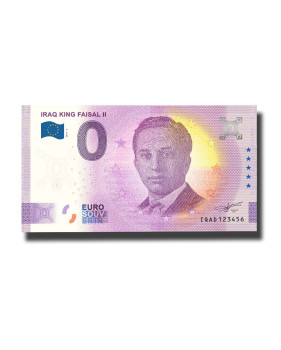 0 Euro Souvenir Banknote King Faisal II Iraq IQAD 2021-1