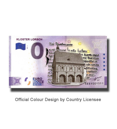 0 Euro Souvenir Banknote Kloster Lorsch Colour Germany XESY 2021-1