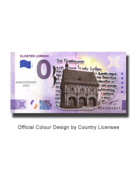 Anniversary 0 Euro Souvenir Banknote Kloster Lorsch Colour Germany XESY 2021-1