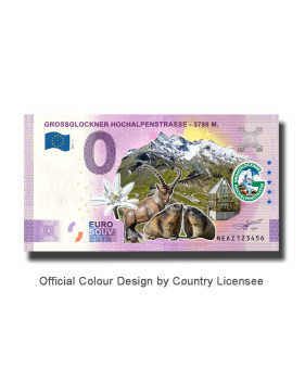 0 Euro Souvenir Banknote Grossglockner Hochalpenstrasse Colour Austria NEAZ 2021-2