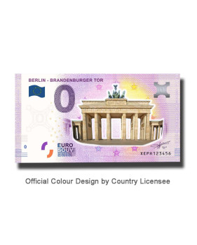 0 Euro Souvenir Banknote Berlin Brandenburger Tor Colour Germany XEPH 2021-1