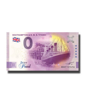 0 Pound Souvenir Banknote Southampton & R.M.S. Titanic United Kingdom GBAF 2021-1