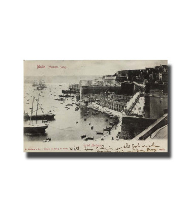 Malta Postcard G. Modiano Valletta Great Harbour 3513 UPU Used Undivided Back