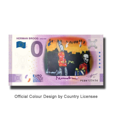 0 Euro Souvenir Banknote Herman Brood Colour Netherlands PEBN 2021-2