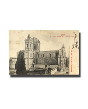 Malta Postcard G. Modiano St. Paul's Church 3528 UPU Used Undivided Back