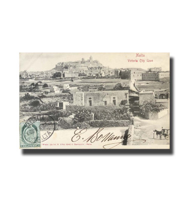 Malta Postcard G. Modiano Victoria City Gozo 3542 UPU Used Undivided Back