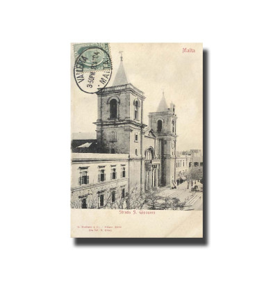 Malta Postcard G. Modiano Strada S. Giovanni 3543 UPU Used Undivided Back