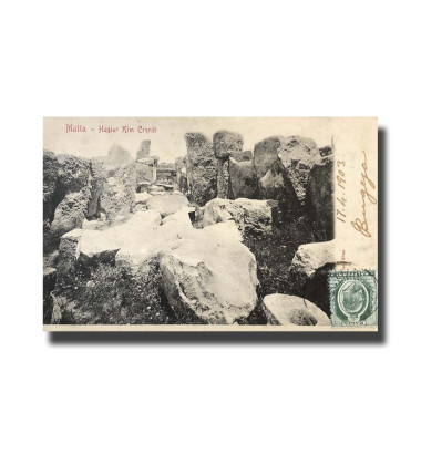 Malta Postcard G. Modiano Hagiar Kim Crendi 3546 UPU Used 1903 Undivided Back
