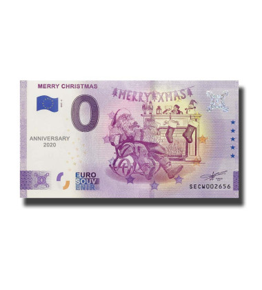 Anniversary 0 Euro Souvenir Banknote Merry Christmas Italy SECW 2021-2