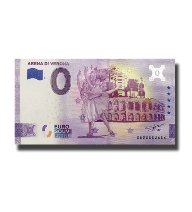 0 Euro Souvenir Banknote Arena Di Verona Italy SEDU 2021-1