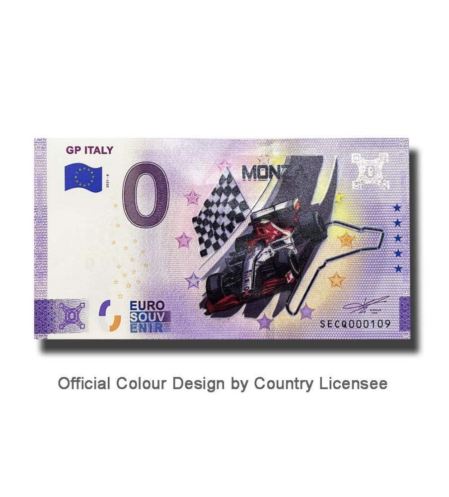 0 Euro Souvenir Banknote GP Italy Colour Italy SECQ 2021-6