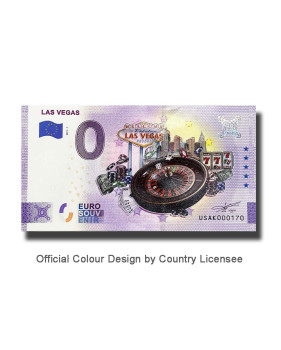 0 Euro Souvenir Banknote Las Vegas Colour USA USAK 2021-1
