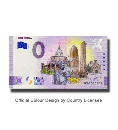 0 Euro Souvenir Banknote Bologna Colour Italy SEDS 2021-1