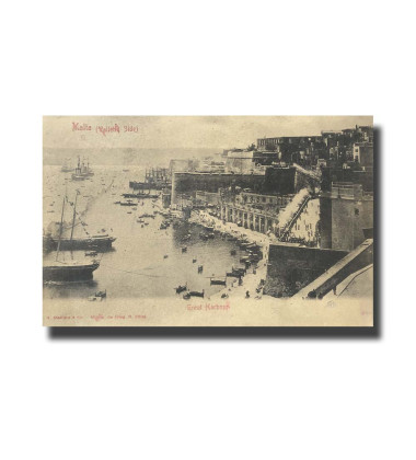 Malta Postcard G. Modiano Great Harbour 3513 UPU Unused Undivided Back