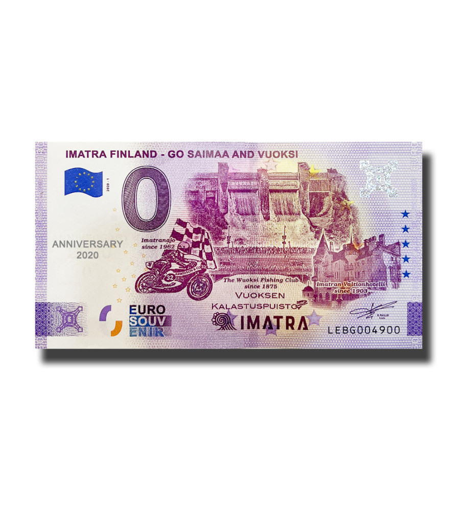Anniversary 0 Euro Souvenir Banknote Imatra Finland LEBG 2020-1 Anniversary 0 Euro Souvenir Banknote Imatra Finland LEBG 2020-1