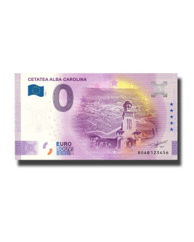 0 Euro Souvenir Banknote Cetatea Alba Carolina Romania ROAB 2021-1