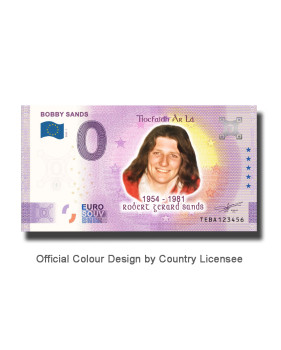 0 Euro Souvenir Banknote Bobby Sands Colour Ireland TEBA 2021-1