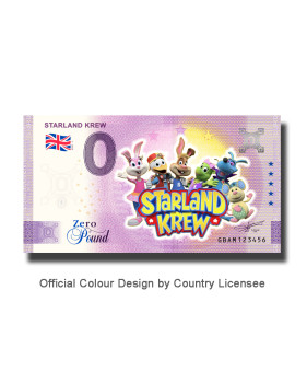 0 Pound Souvenir Banknote Starland Krew Colour United Kingdom GBAM 2021-1