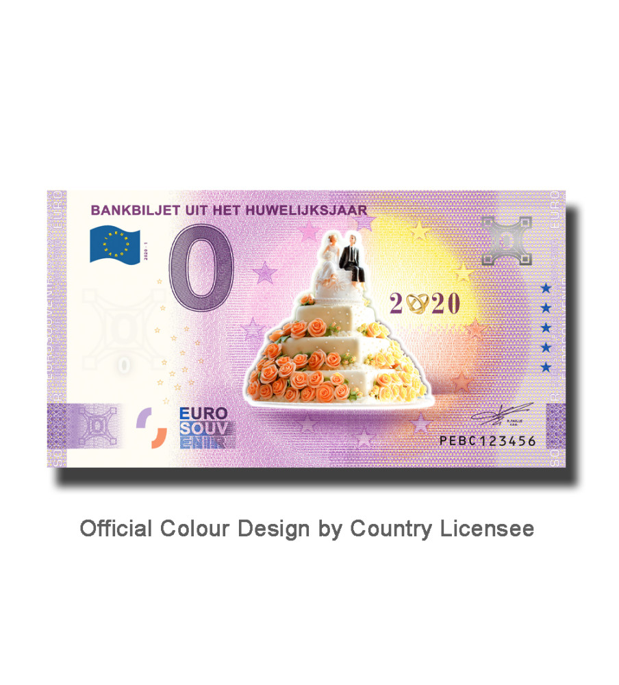 0 Euro Souvenir Banknote Bankbiljet Uit Het Huwelijksjaar Netherlands PEBC 2020-1