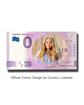 0 Euro Souvenir Banknote Prinses Amalia Colour Netherlands PEBJ 2021-2