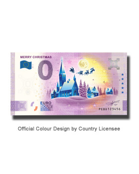 0 Euro Souvenir Banknotes Merry Christmas Colour Netherlands PEBD 2021-2
