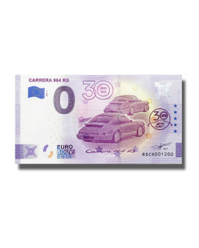 0 Euro Souvenir Banknote Carrera 964 RS Switzerland RSCH 2021-1