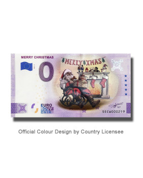 0 Euro Souvenir Banknotes Merry Christmas Colour Italy SECW 2021-2
