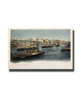 Malta Postcard Vincenzo Galea Grand Harbour Used With Stamp Undivided Back