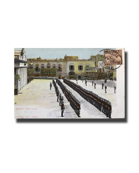 Malta Postcard Vincenzo Galea Main Guard Used With Stamp Undivided Back