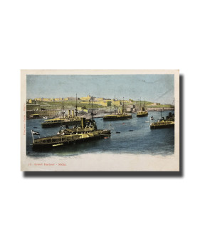 Malta Postcard Vincenzo Galea Grand Harbour Used Undivided Back