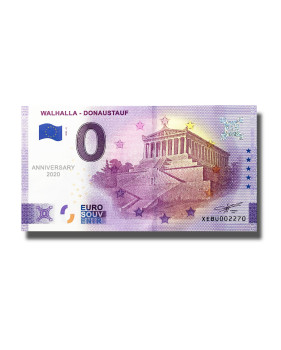 Anniversary 0 Euro Souvenir Banknote Walhalla Donaustauf Germany XEBU 2021-3