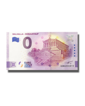 0 Euro Souvenir Banknote Walhalla Donaustauf Germany XEBU 2021-3